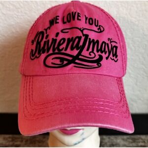 Robin Ruth Riviera Maya Hat Cap Pink  Strap Back Adult Adjustable‎